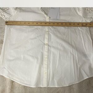 Paris Atelier White Eyelet Puff Sleeve Blouse – Size 12 – NWT